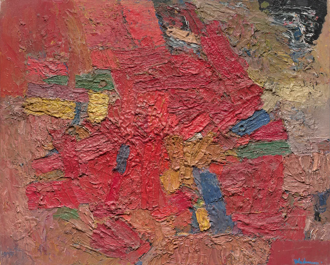 Weidemann, Jakob — Rød komposisjon, trolig 1962 — Kunst/Maleri — Blomqvist