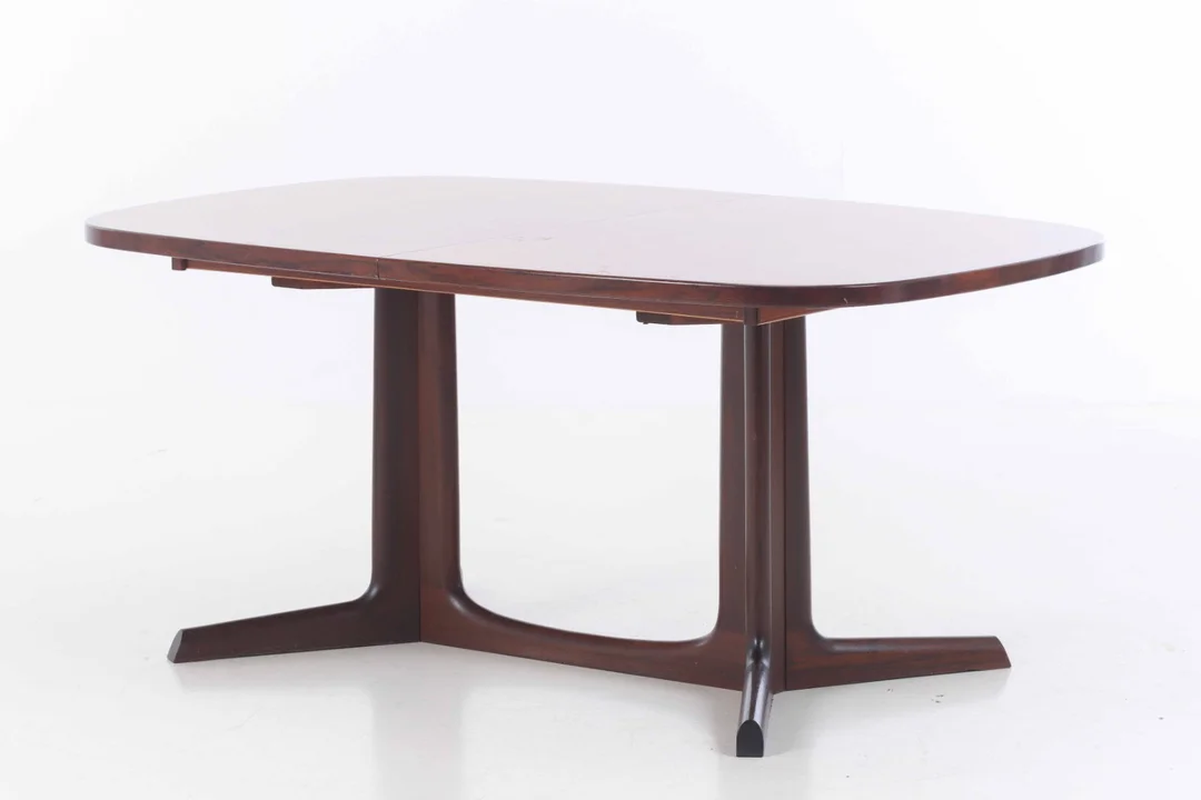 Niels Otto Møller for Gudme Møbelfabrik. Rosewood dining table with extension (3) — Furniture/Dining tables, dining room furniture — Lauritz