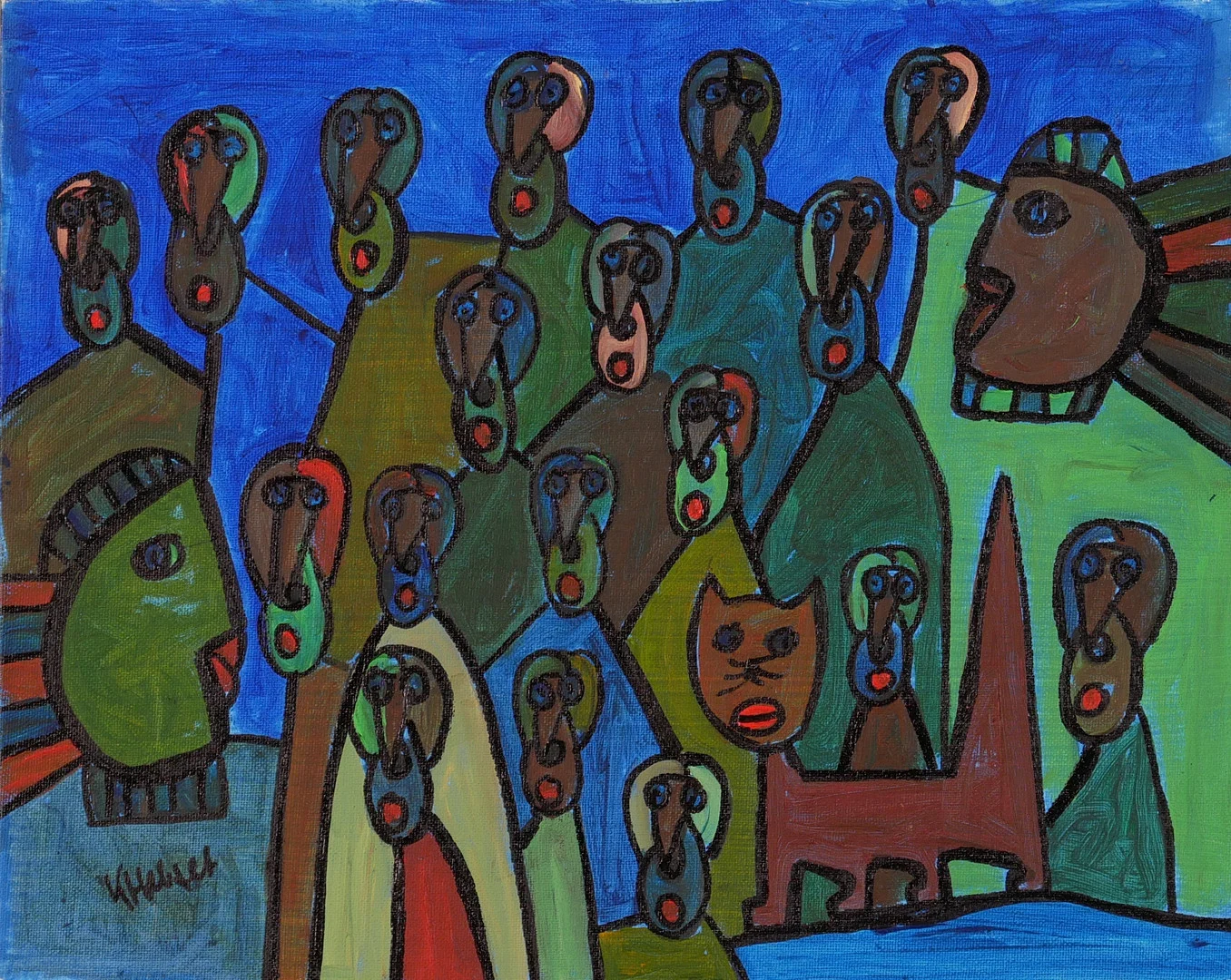 KJELL HOBJER. Olja på pannå, signerad K Hobjer. — Paintings — Auktionsfirma Kenneth Svensson i Kalmar