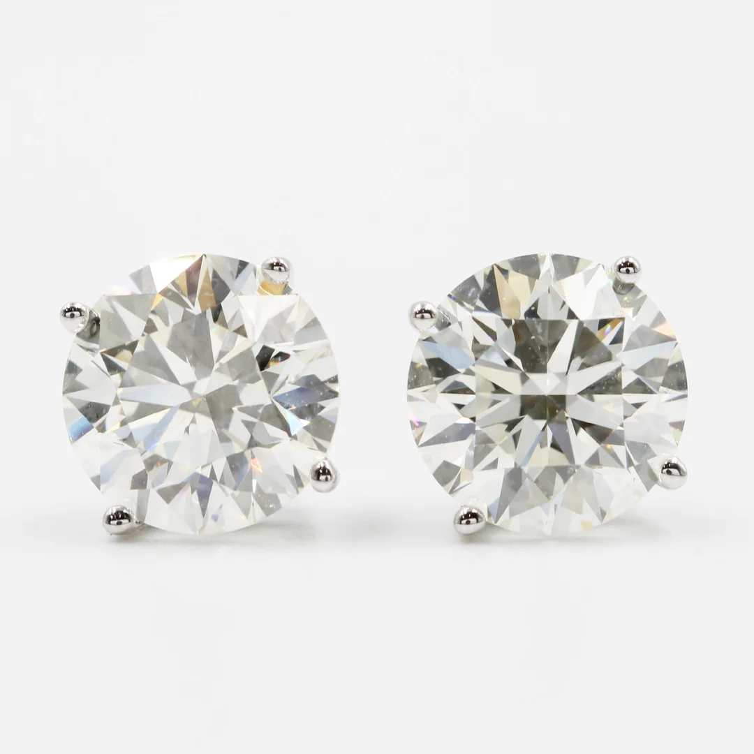 Pair of brilliant earrings in 14 kt white gold with 4.00 ct. Lab Grown diamonds (2) — Jewellery/Earrings — Lauritz