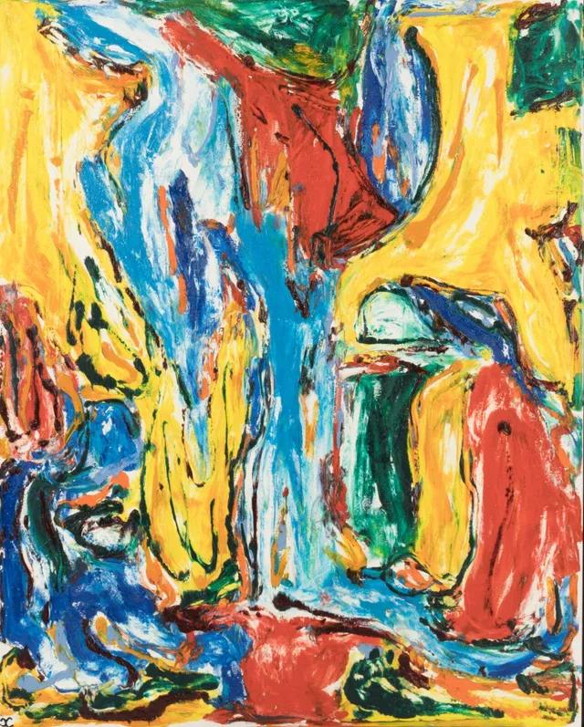 Jan Christensen. Oil on canvas. Abstract composition