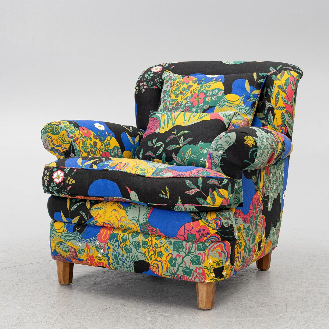 Josef Frank, fåtölj, modell 568, Firma Svenskt Tenn. — Möbler/Fåtöljer & Soffor — Bukowskis