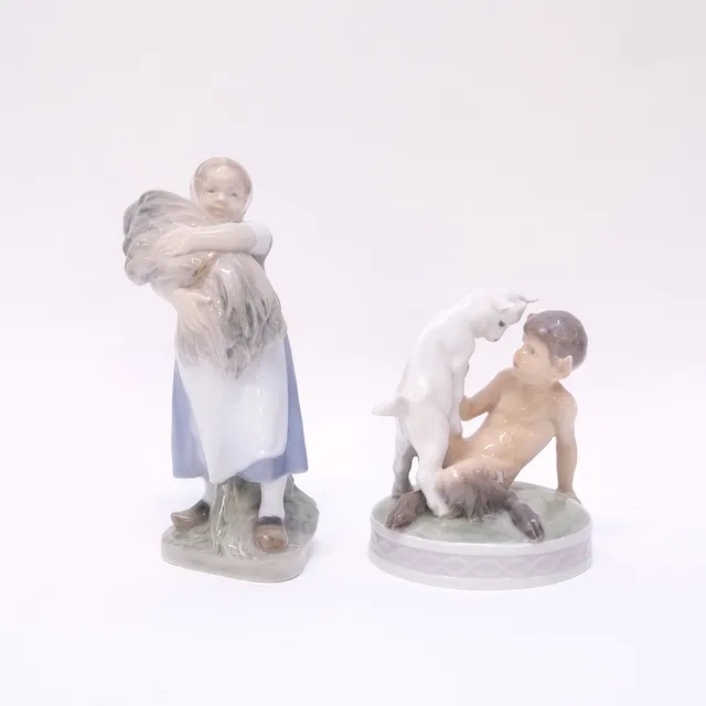CHRISTIAN THOMSEN. TVÅ FIGURINER, ROYAL COPENHAGEN.