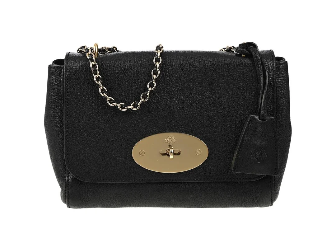 VÄSKA, MULBERRY, Lily Bag, svart läder, guldfärgade beslag, 20x16x6 cm, dustbag. — Accessoarer/Väskor — Kaplans
