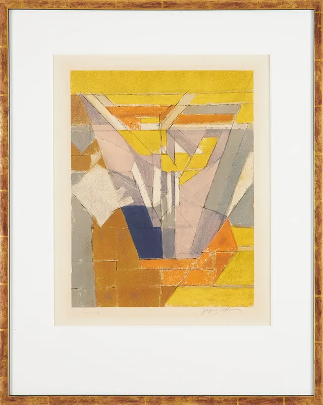 JACQUES VILLON. Comme il vous plaira: Ascension, färglitografi, signerad och numrerad Jacques Villon 44/50, 1957.
