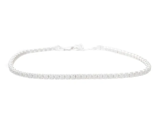 TENNISARMBAND, sterlingsilver, cubic zirconia, längd 15-18 cm, vikt 3,0 g.