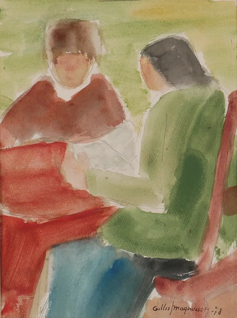 GILLIS MAGNUSSON. Akvarell, signerad Gillis Magnusson -78. — Paintings — Auktionsfirma Kenneth Svensson i Kalmar