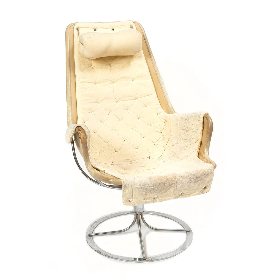 BRUNO MATHSSON, Fåtölj, "Jetson", med nackkudde, formgivningsår 1969, DUX. — Armchairs & Chairs — Stockholms Auktionsverk Göteborg