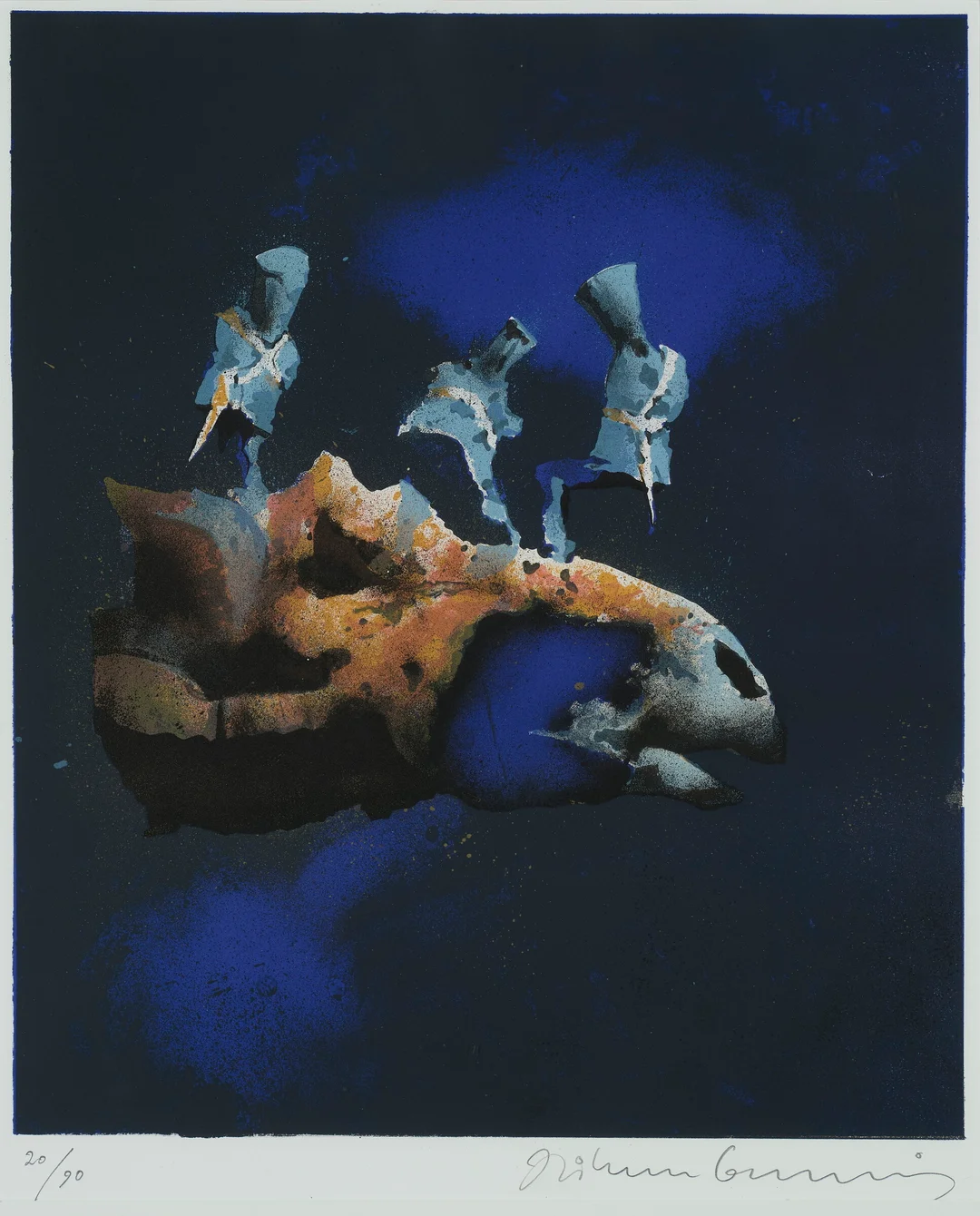 Gullvåg, Håkon — "Hestens erindring" — Kunst/Grafikk — Blomqvist