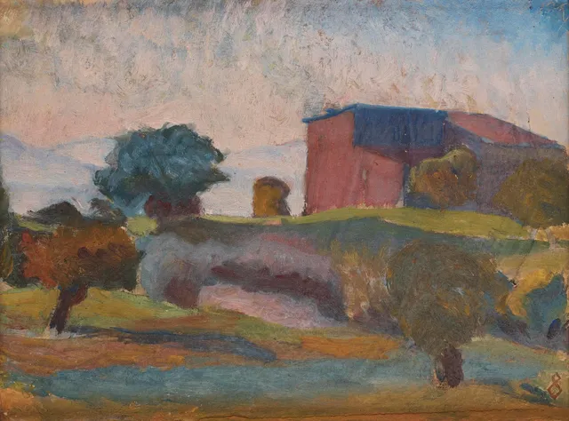 Ivan Aguéli, Landskap med hus.