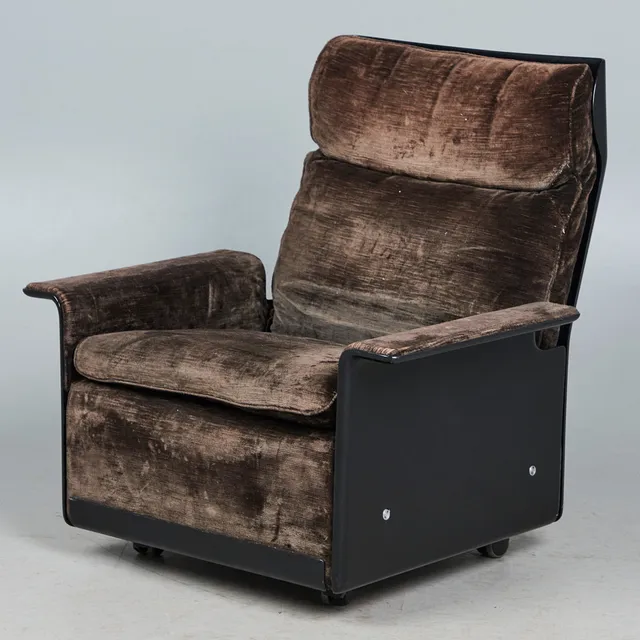 DIETER RAMS. Vitsoe, Sessel / Lounge Chair, Modell 'RZ 62', Kunststoff, Stoff, Entwurf 1962, Deutschland.