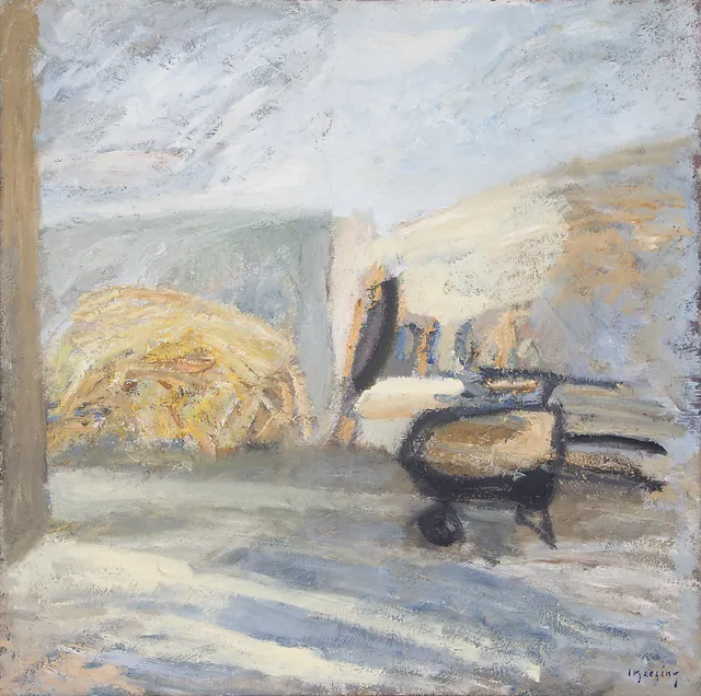 IVAR MORSING. "Skottkärran", olja på duk, signerad, 1978.