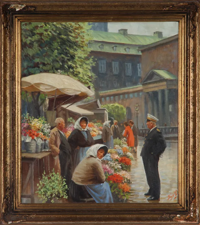 Søren Christian Bjulf. Flower market