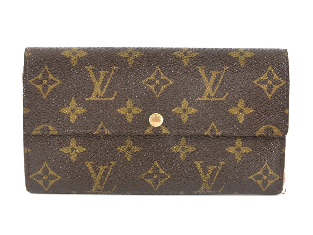 PLÅNBOK, LOUIS VUITTON, monogram canvas, vintage från -96, 19x11cm, 2 kontokortsfack, mynt, sedel, visst slitage. — Accessoarer/Plånböcker — Kaplans