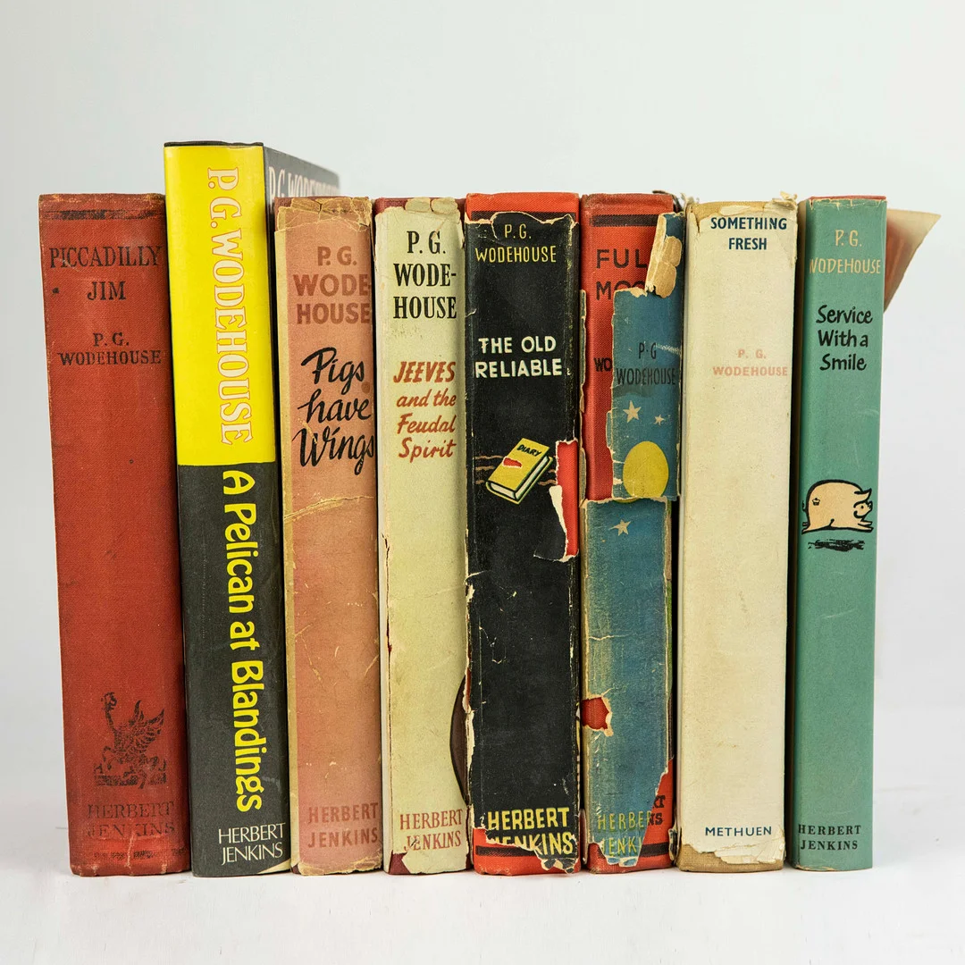 EIGHT P.G. WODEHOUSE BOOKS, INCL. 6 FIRST EDITIONS (8). — Books — Lots Road Auctions