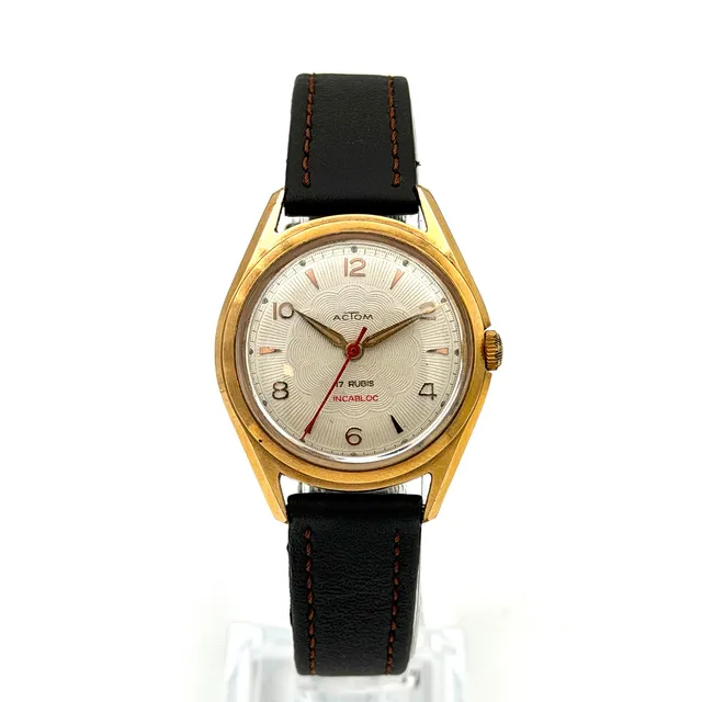 ACTOM, armbandsur, 1950/60-tal, manuell, gulddouble´.