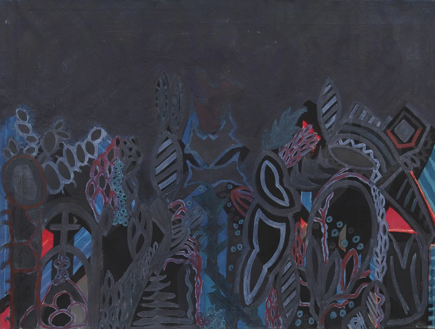 ULRIKA WAGNER. Komposition, olja på duk, signerad. — Paintings — Garpenhus Auktioner