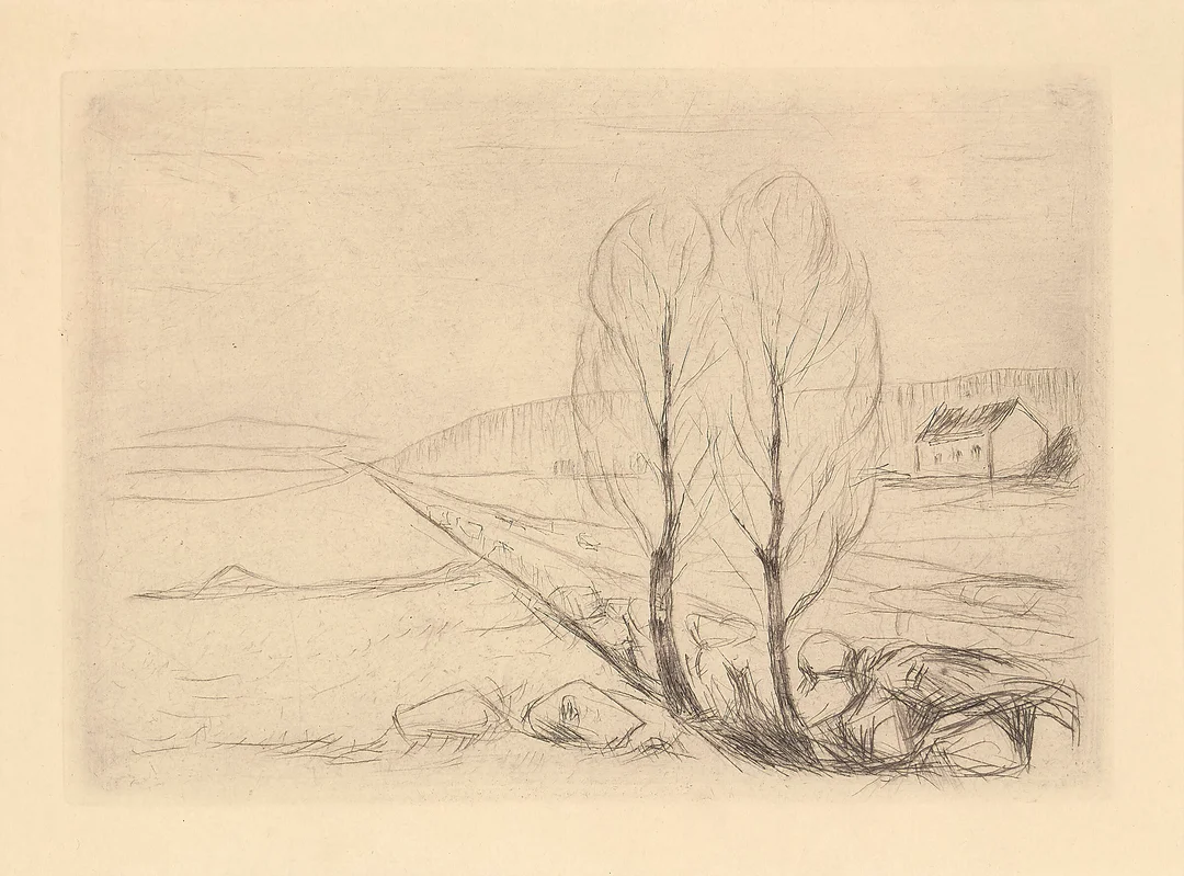 Munch, Edvard — "Norsk landskap" 1912-1920 — Kunst/Grafikk — Blomqvist