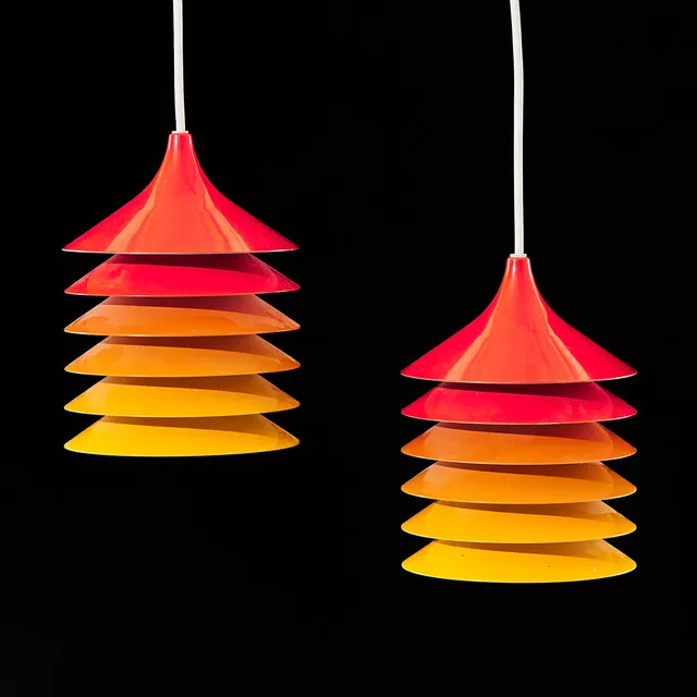 BENT BOYSEN. Taklampor, "Duett", 1 par, IKEA, 1970-tal.