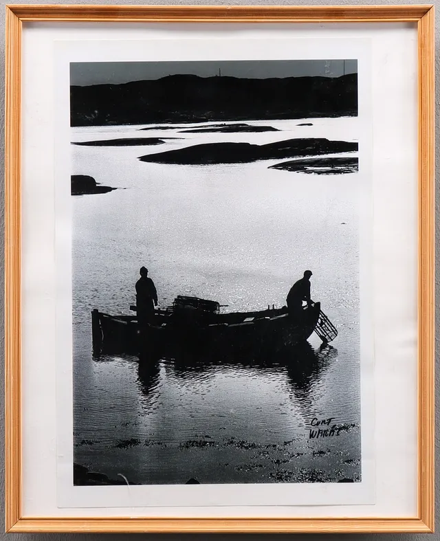 CURT WARÅS. Svartvit fotografi, Hummerfiske Västkusten.