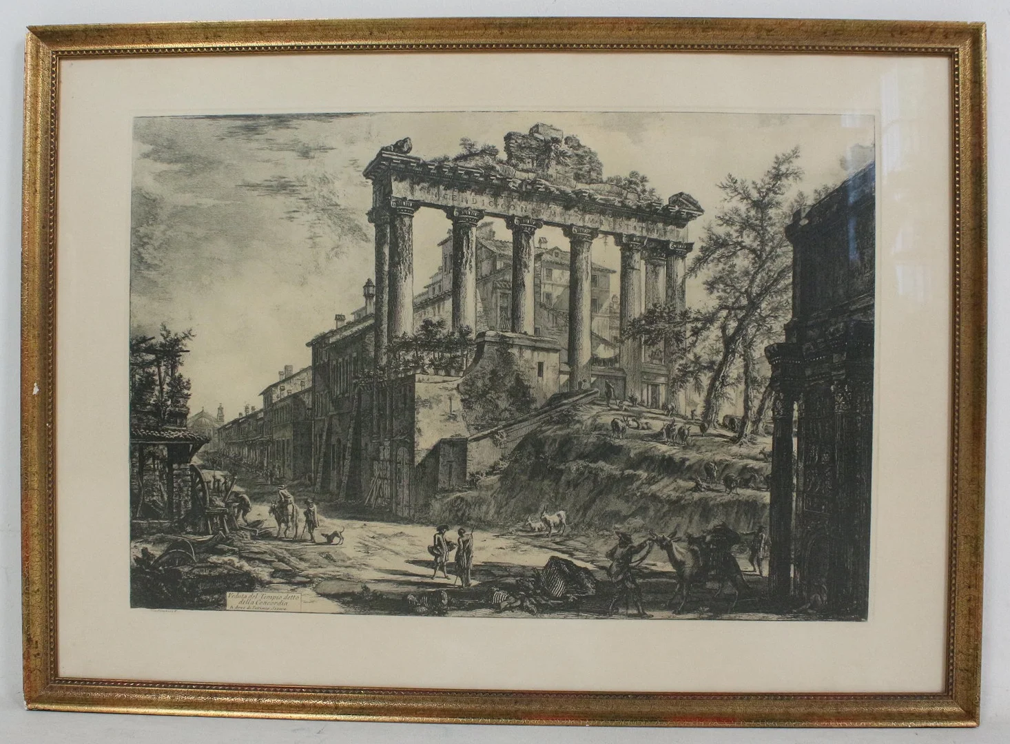 GIOVANNI BATTISTA PIRANESI. 'Veduta del Tempio detto della Concordia'. — Engravings & Prints — Stockholms Auktionsverk Düsseldorf/Neuss