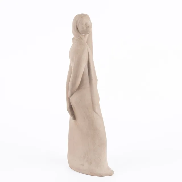 MARI SIMMULSON. Figurin, lergods, "Indonesiskan", nr 4159, oglaserad, Upsala-Ekeby. 1954-67.