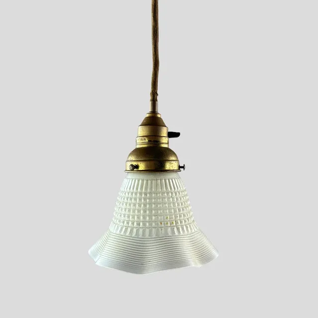 FÖNSTERLAMPA, glas, mässing, 1900-tal.