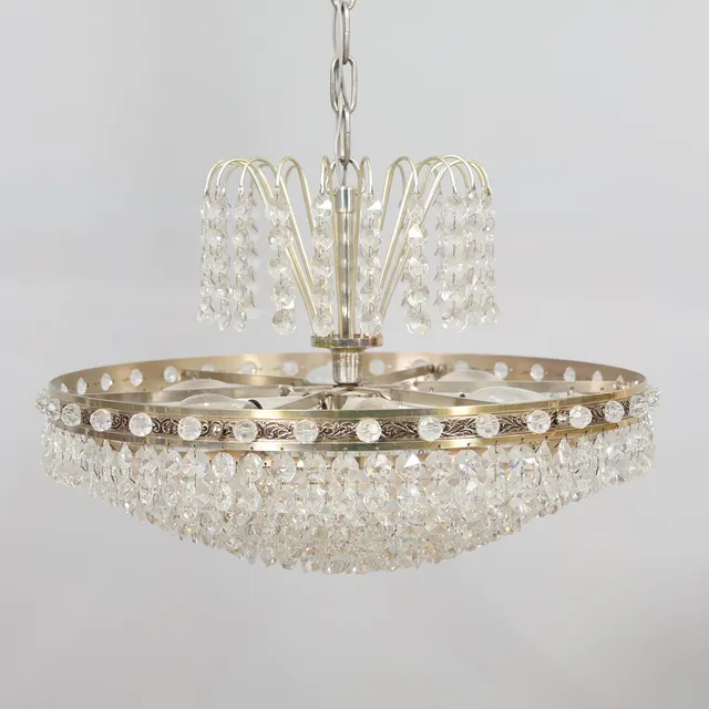 TAKLAMPA med prismor 1900-tal.