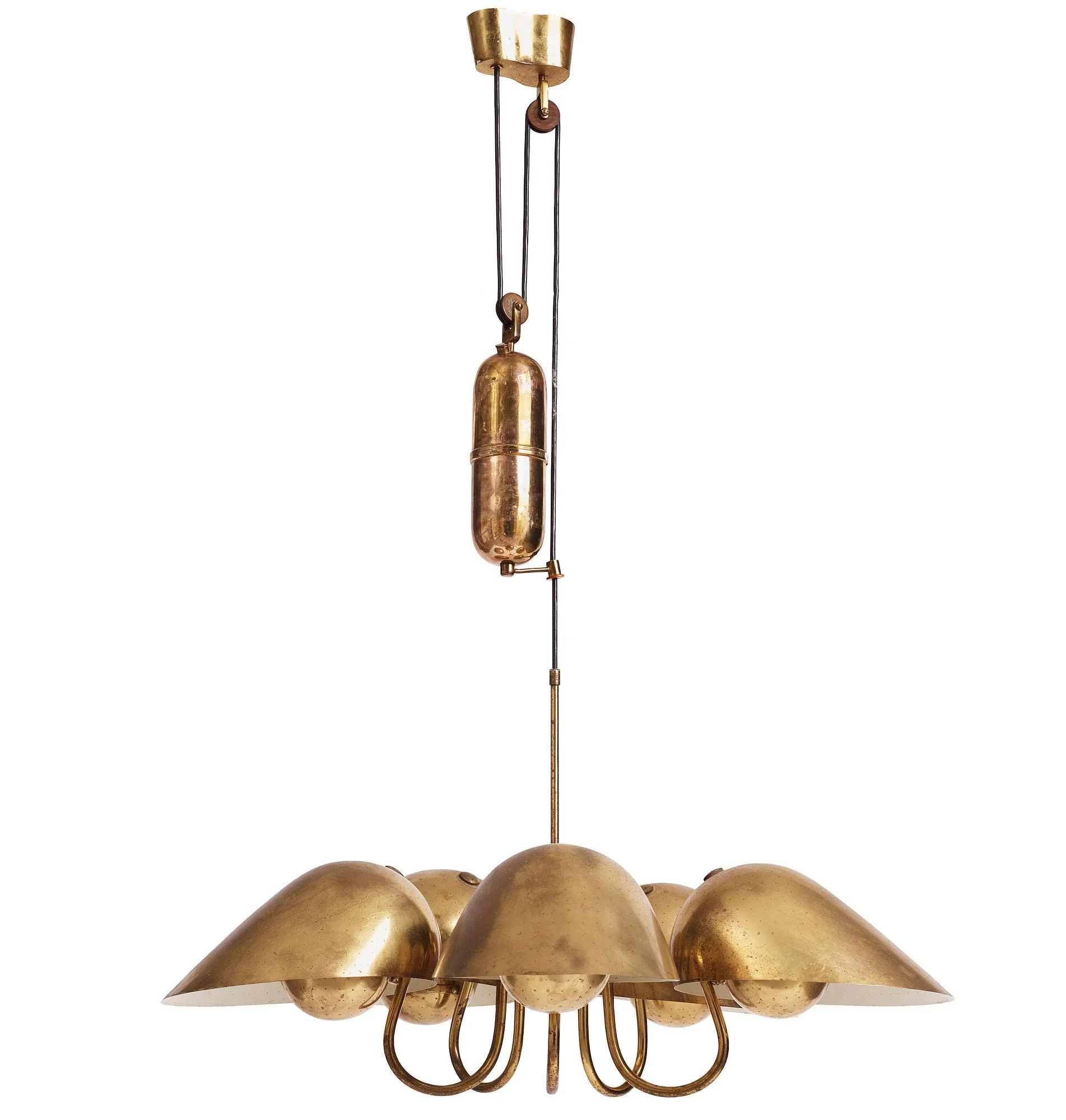Carl-Axel Acking, taklampa, modell "1164", Bröderna Malmströms Metallvarufabrik, Malmö, 1940-50-tal. — Bukowskis