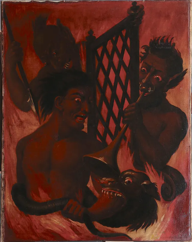 NOVO-HISPANIC SCHOOL, 17TH CENTURY. Demons.