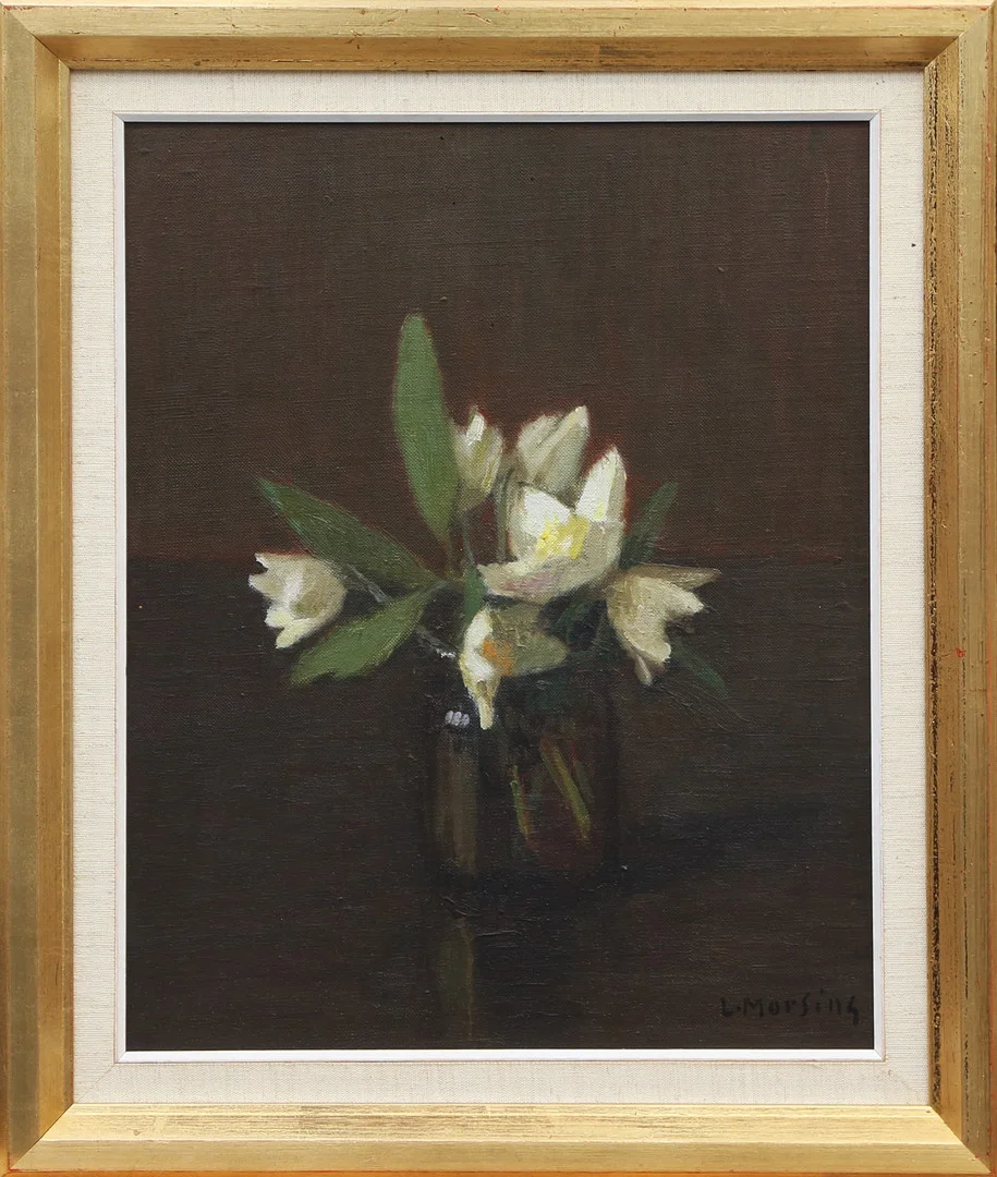 LEOPOLD MORSING. OLJA, på pannå, signerad. — Paintings — Kalmar Auktionsverk