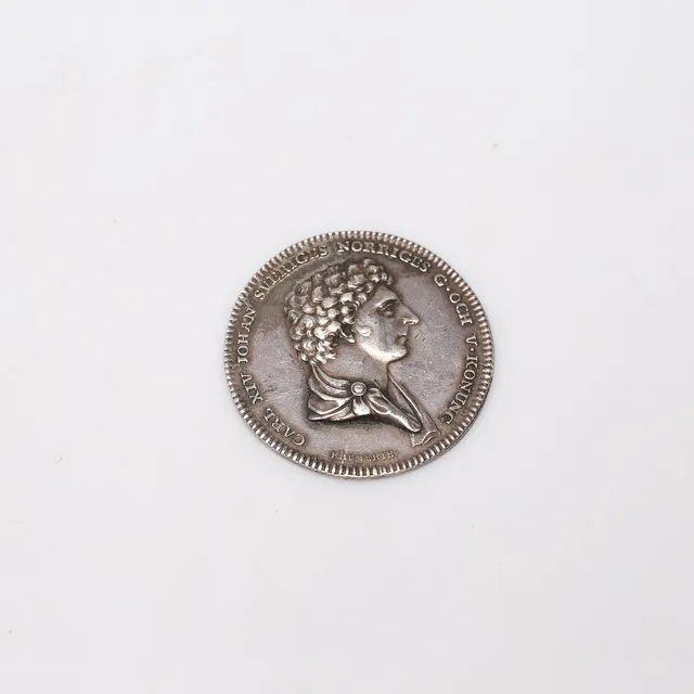 Karl XIV Johan, Silvermedalj över Karl XIV Johan, För befrämjad vaccination, 1800-tal.