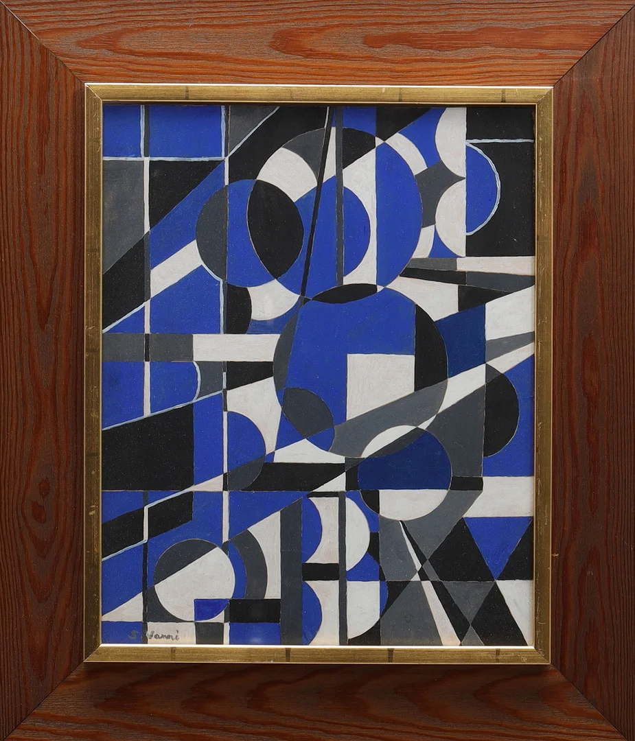 SAM VANNI. Komposition, gouache, akvarell, signerad, S.Vanni, Finland. — Paintings — Auktionsmagasinet Vänersborg