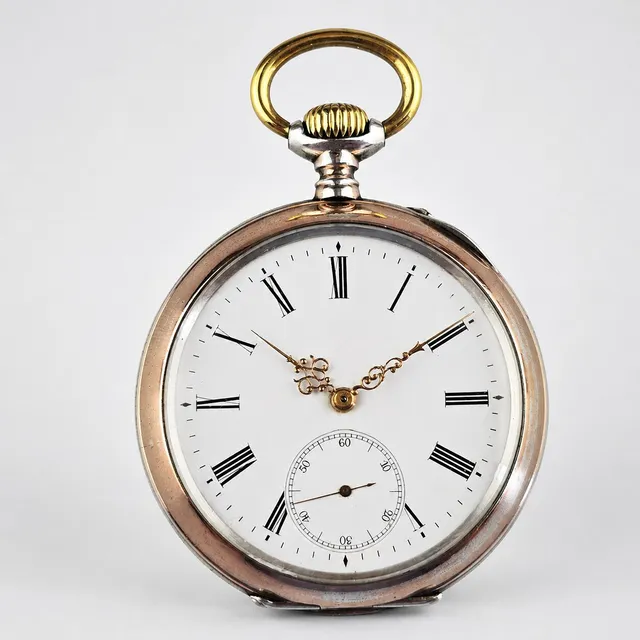SILBER-HERRENTASCHENUHR - IWC Schaffhausen, Schweiz, um 1896, Lépine-Ausführung.