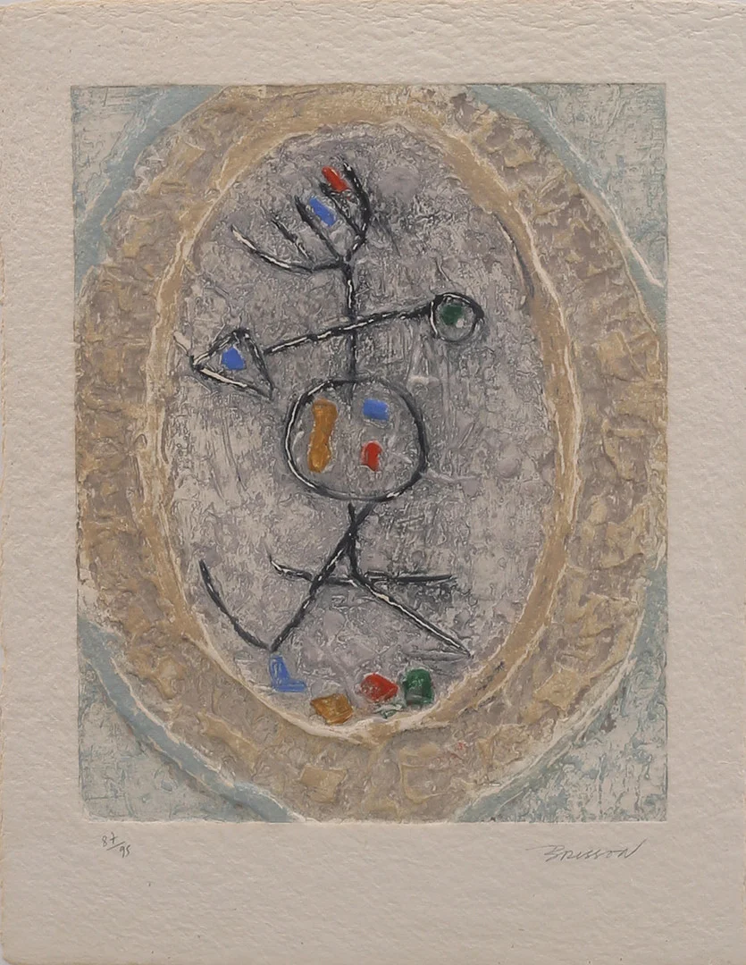 PIERRE MARIE BRISSON (1955 - ). Komposition, carborundumetsning nr 87/95, signerad Brisson. — Engravings & Prints — Garpenhus Auktioner