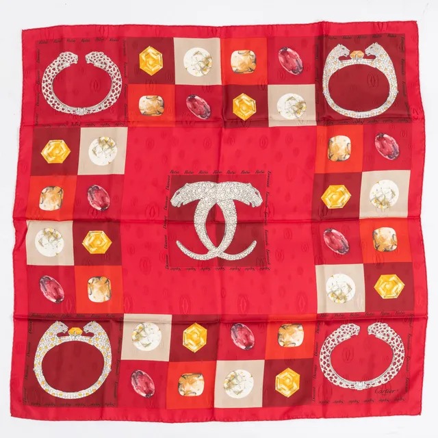 Cartier, scarf.