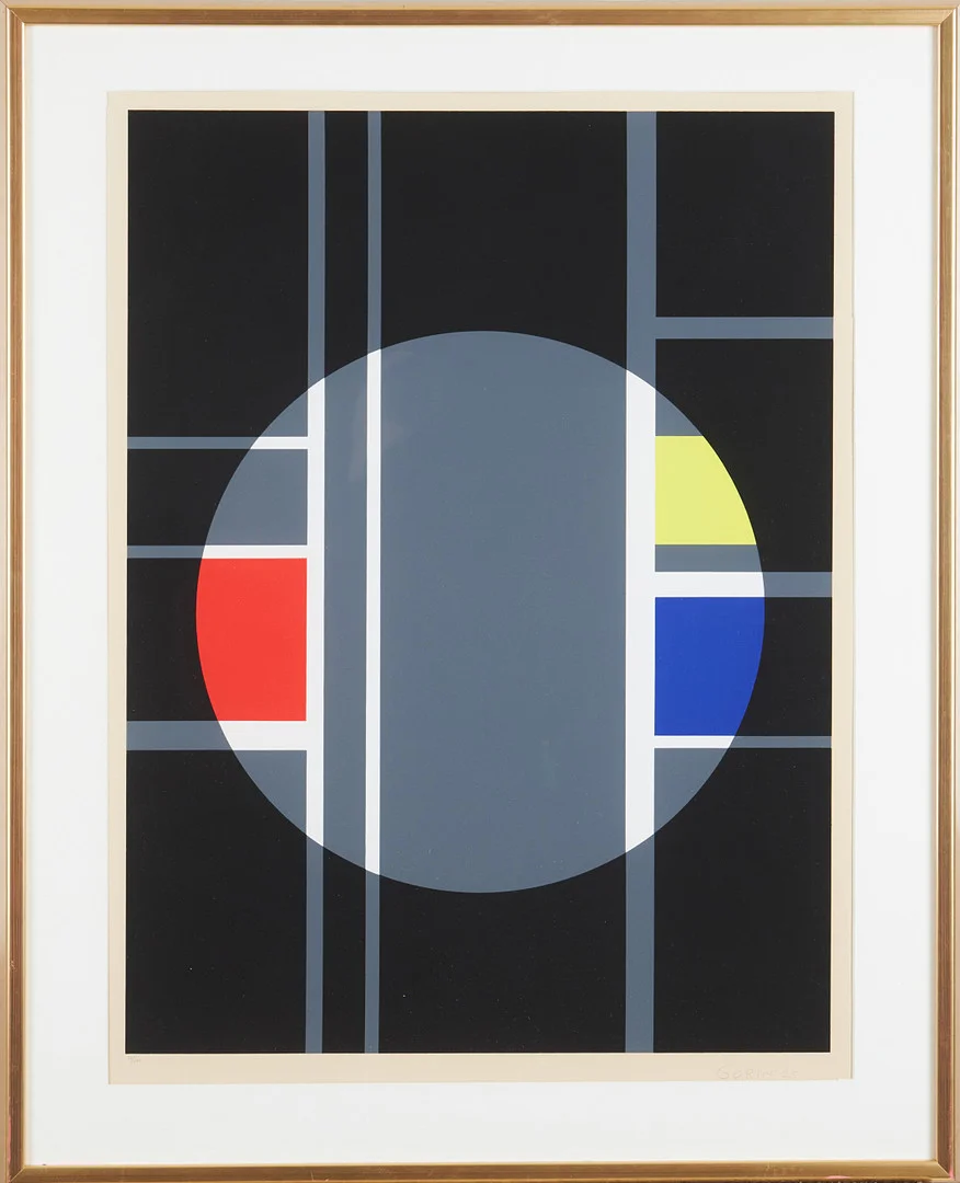 JEAN ALBERT GORIN (1899-1981). "Evolution Neoplastique", färgserigrafi, signerad samt daterad 75, numrerad 37/200. — Engravings & Prints — Stockholms Auktionsverk Magasin 5