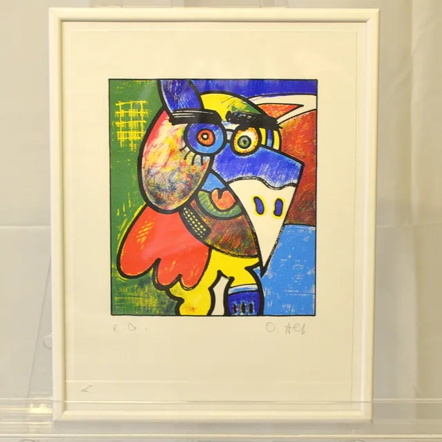 OTMAR ALT. DIE MONDEULE, LITHOGRAFIE, UM 2000, SIGNIERT UND GERAHMT.
