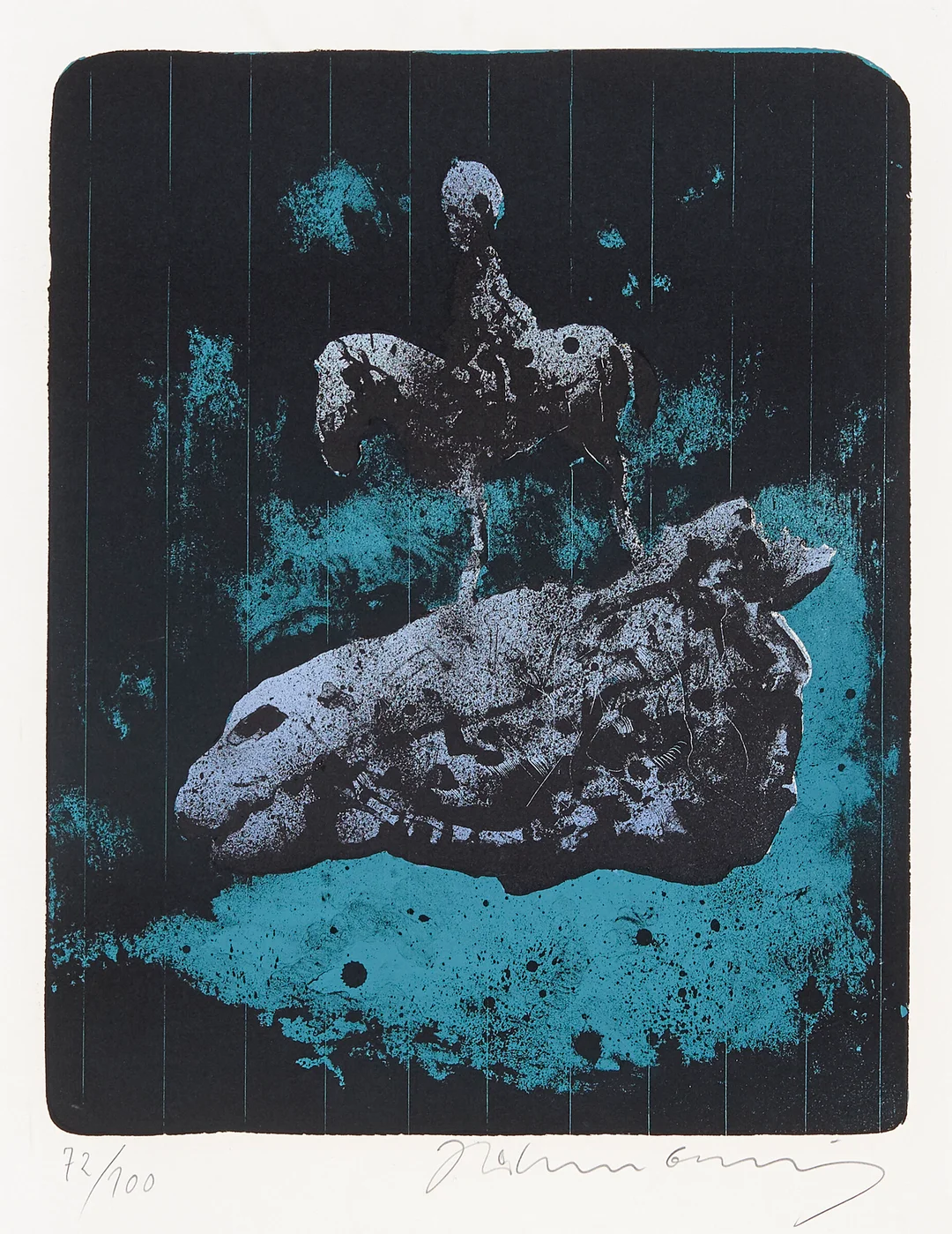 Gullvåg, Håkon — Rytter og kranium — Kunst/Grafikk — Blomqvist
