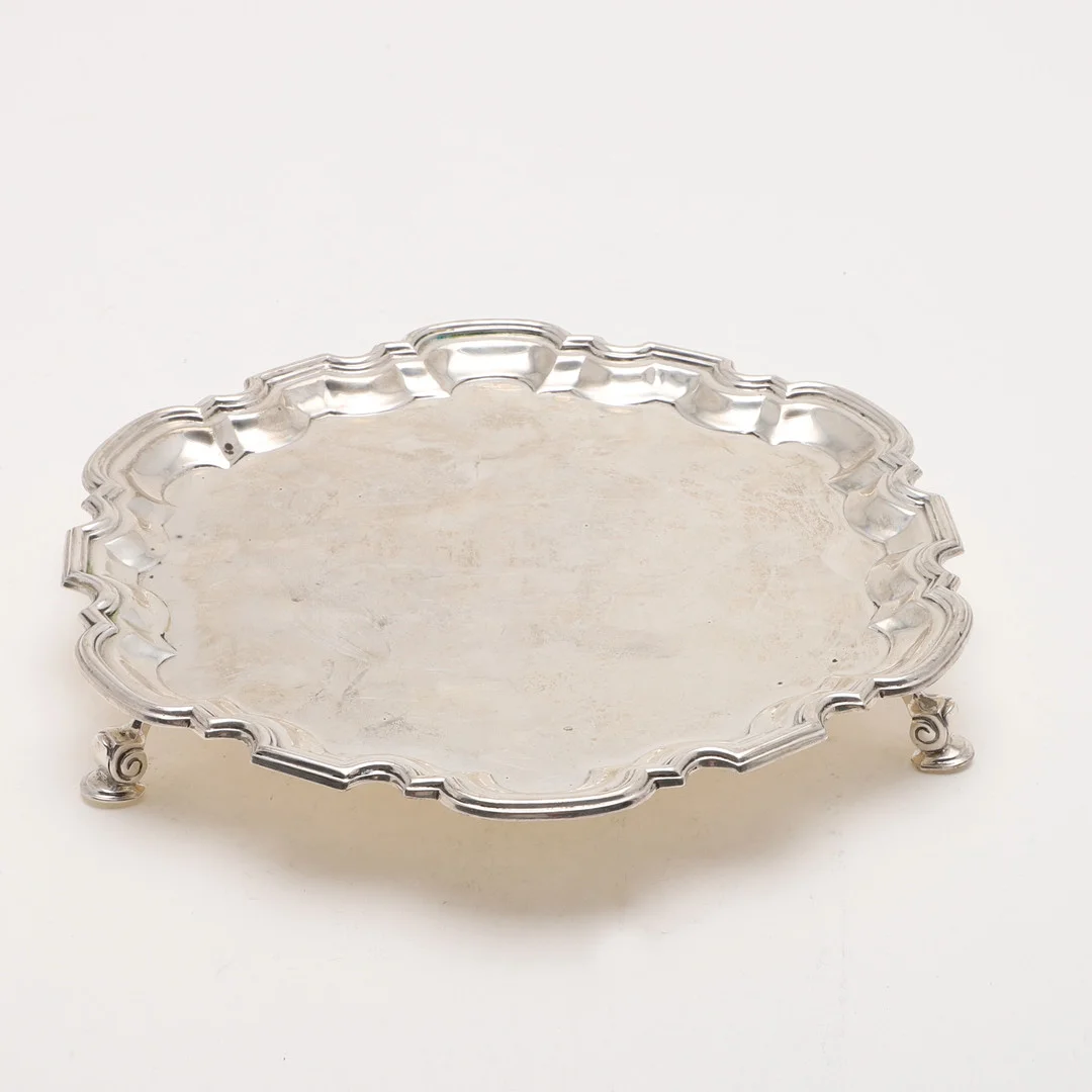 A GEORGE VI SMALL SALVER OR WAITER. — Silver — Lawrences Auctioneers