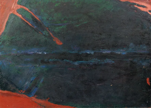 INGRID NORDSTRÖM. "Virgin Island", olja på pannå, signerad.