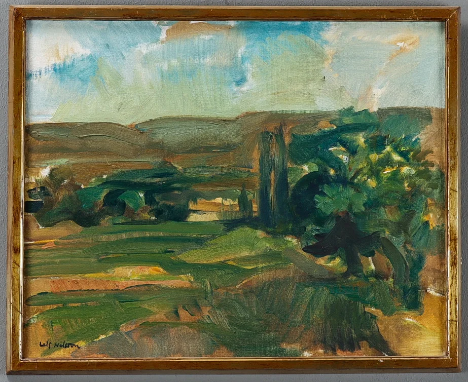 LEIF NILSSON. "Landskap Spanien". — Paintings — Karlstad Hammarö Auktionsverk