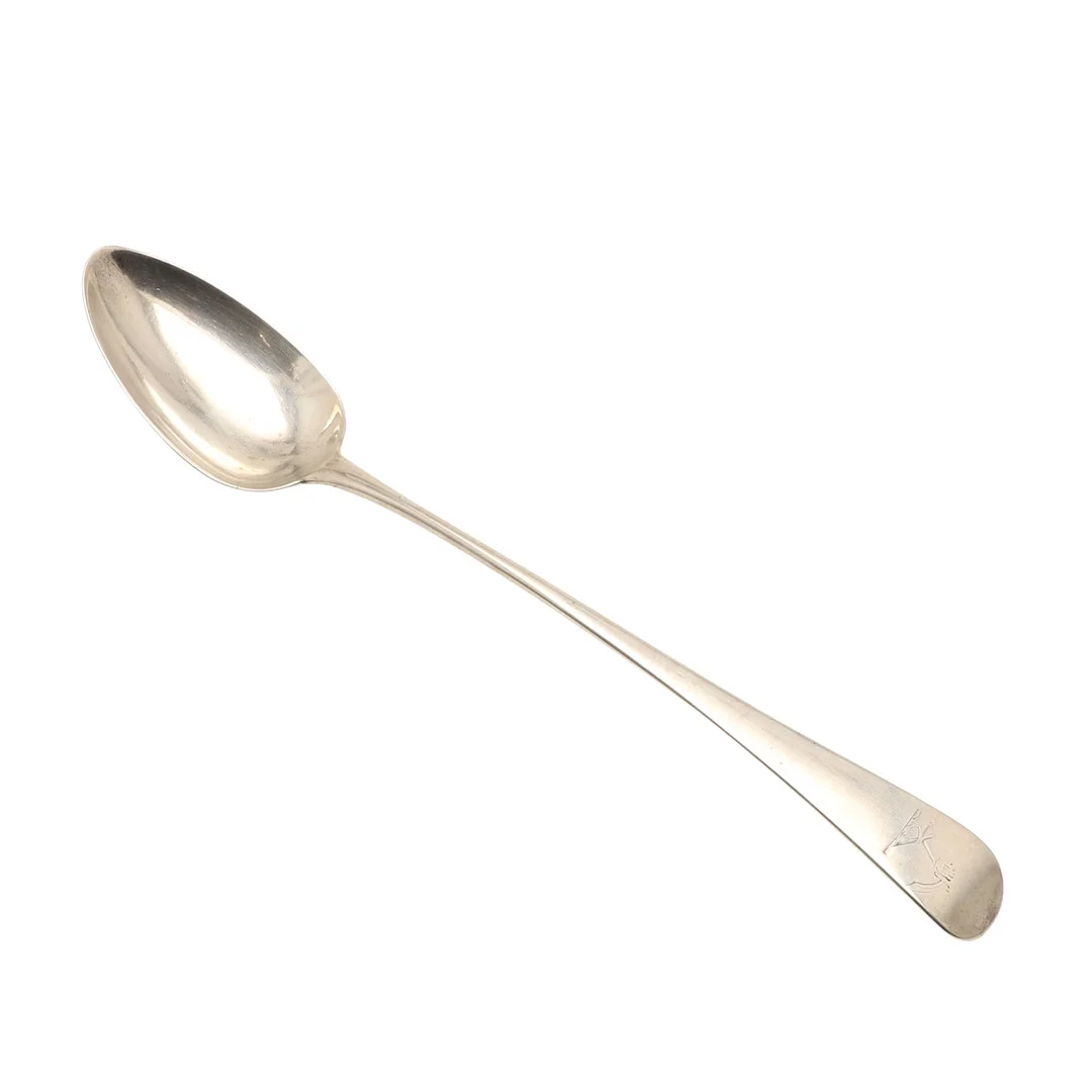 A GEORGE III SILVER OLD ENGLISH PATTERN SERVING SPOON. — Silver — Lawrences Auctioneers