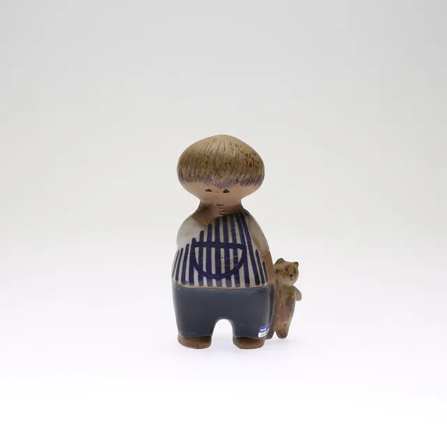 LISA LARSON. figurin, stengods, "Malin", ur serien Larsons Ungar, Gustavsberg.