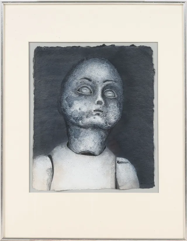 Uno Svensson: Figure, mixed media on paper