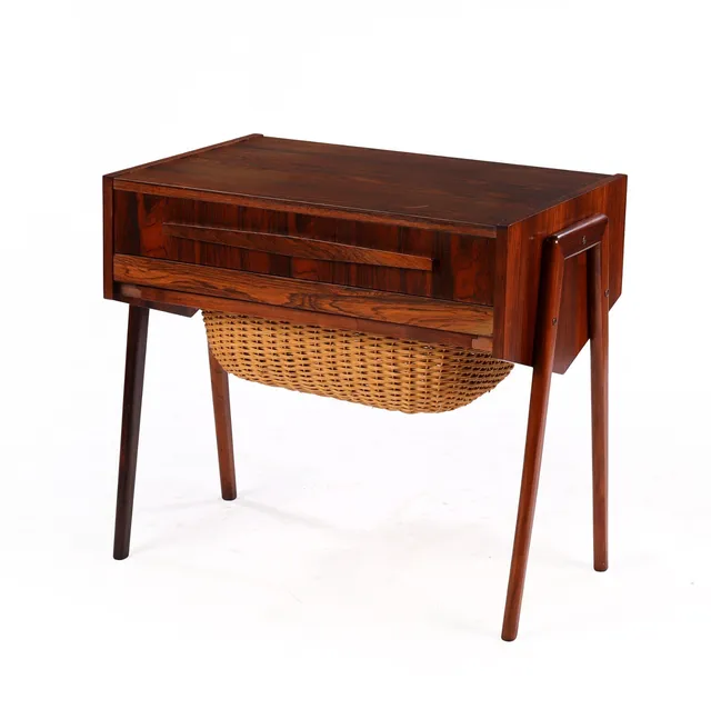 Danish furniture manufacturer. Rosewood sewing table, 1960s