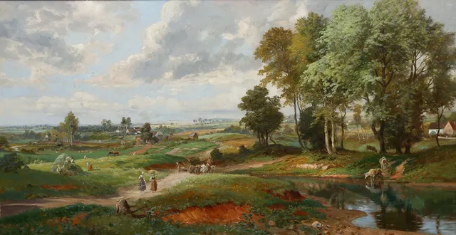 ALOIS ARNEGGER (1879-1963). Österrike, olja på pannå, signerad.