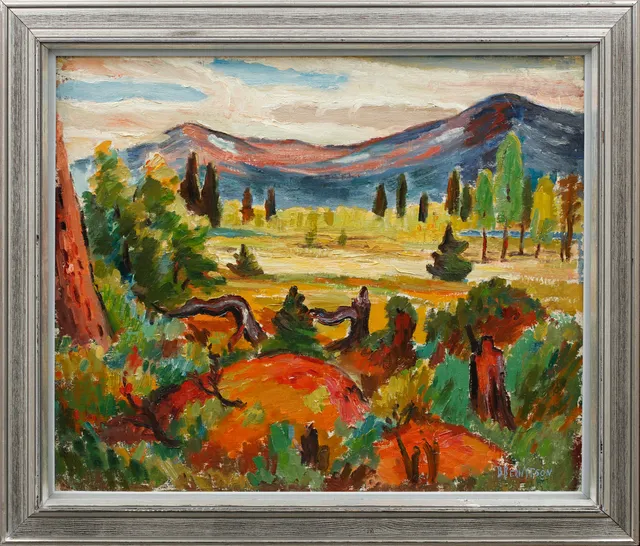 BIRGER BERNDTSON. Fjällandskap, olja på duk, signerad.