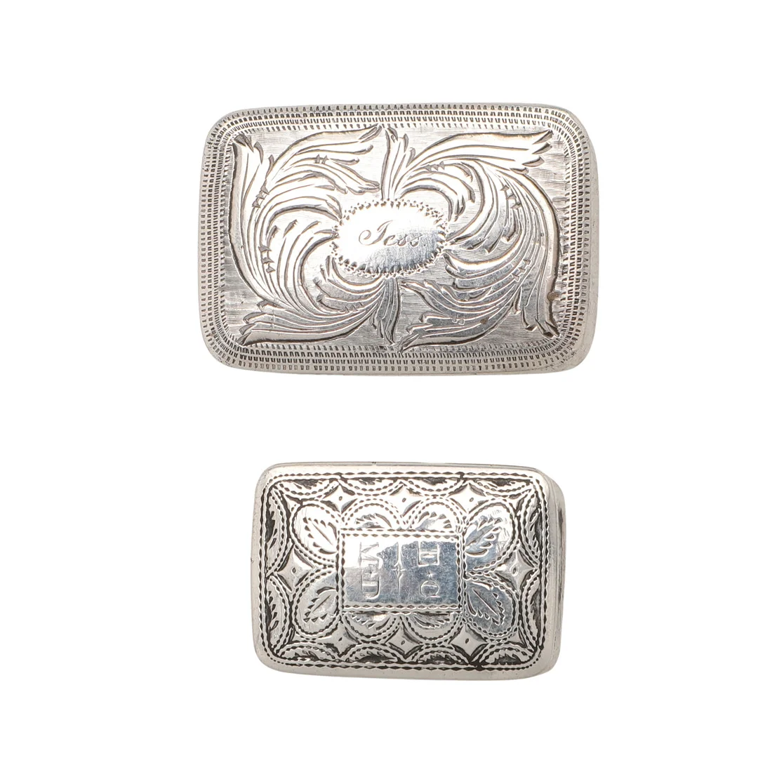 A WILLIAM IV SILVER VINAIGRETTE. — Silver — Lawrences Auctioneers