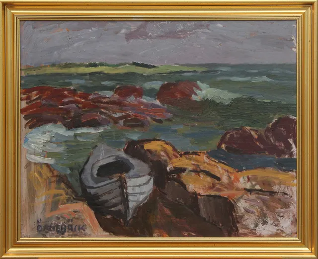 LENNART ÖRNEBÄCK. OLJA, på pannå, signerad.